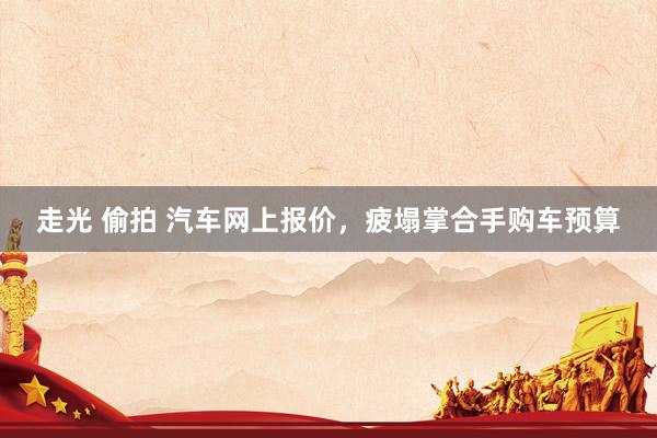 走光 偷拍 汽车网上报价，疲塌掌合手购车预算