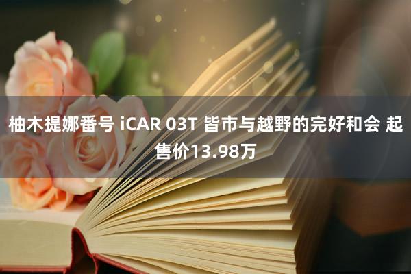 柚木提娜番号 iCAR 03T 皆市与越野的完好和会 起售价13.98万