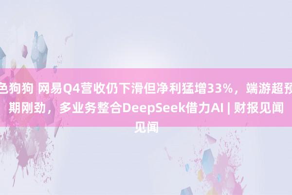 色狗狗 网易Q4营收仍下滑但净利猛增33%，端游超预期刚劲，多业务整合DeepSeek借力AI | 财报见闻