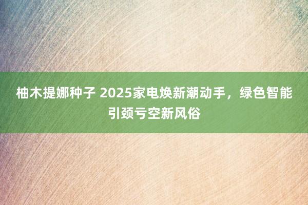 柚木提娜种子 2025家电焕新潮动手，绿色智能引颈亏空新风俗