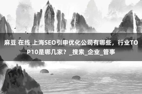 麻豆 在线 上海SEO引申优化公司有哪些，行业TOP10是哪几家？_搜索_企业_管事
