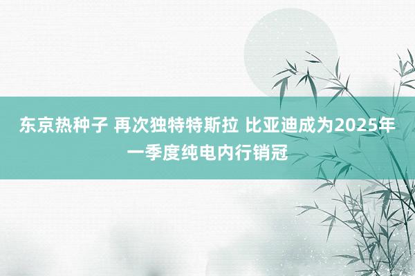 东京热种子 再次独特特斯拉 比亚迪成为2025年一季度纯电内行销冠
