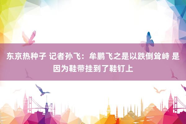 东京热种子 记者孙飞：牟鹏飞之是以跌倒耸峙 是因为鞋带挂到了鞋钉上